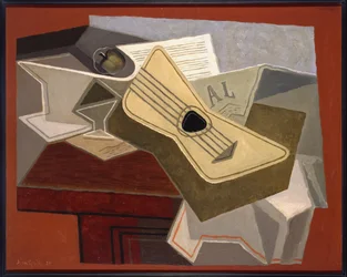 Gitarre und Zeitung